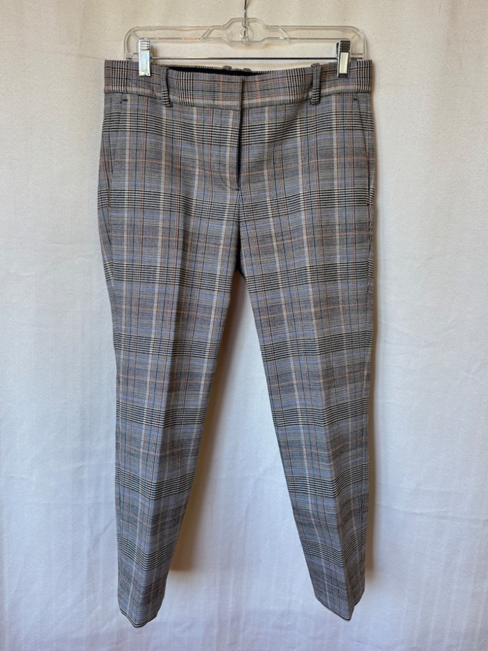 Theory Straight Autumn Plaid trousers Pants Size 6 NWT